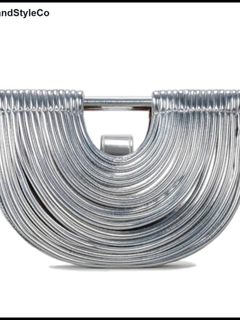 Woven Half Round Clutch Purse PU Leather Evening Bag Wedding Prom